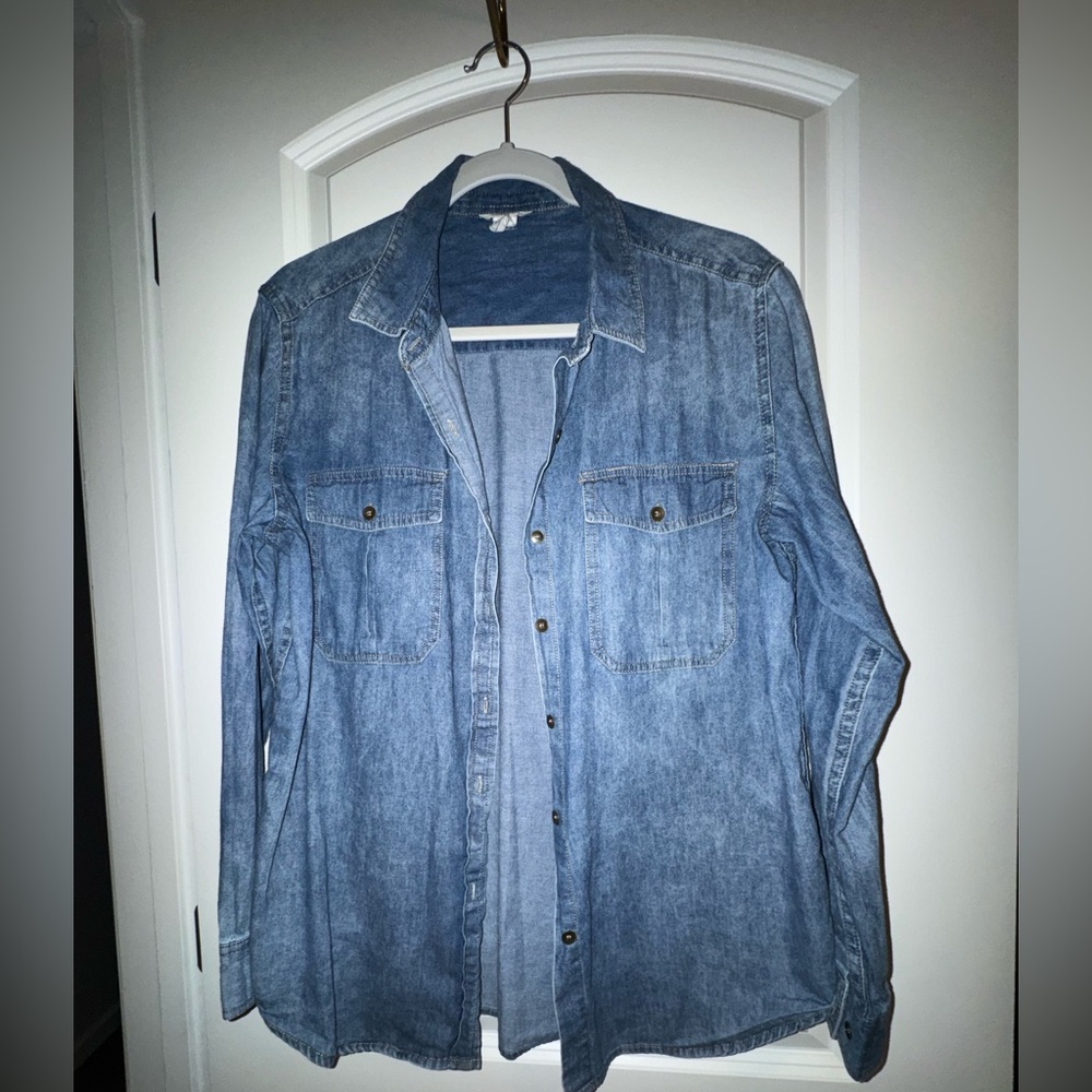 Forever 21 Classic Blue Denim Shirt
